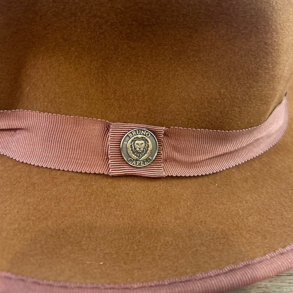 Bruno Capelo Princeton Collection Brown Australian Wool Fedora Hat Medium - Picture 3 of 7